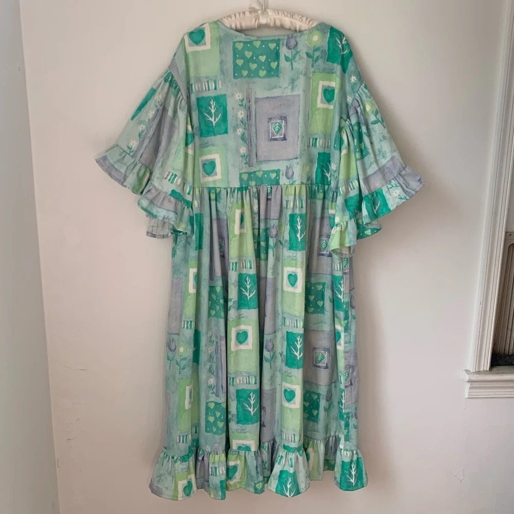 Rebekah Peters Handmade Sustainable Peasant Midi Dress - Picture 5 of 7